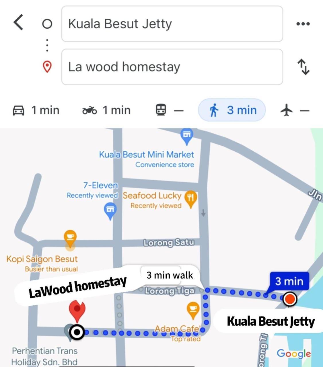 La Wood Homestay Kampung Kuala Besut Buitenkant foto